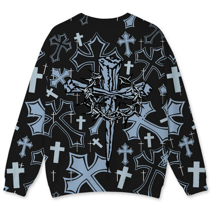 Air-Foamposite-Psychic-Blue-NastyJamz-Sweatshirt-Match-God-Got-Me-All-Over-Print
