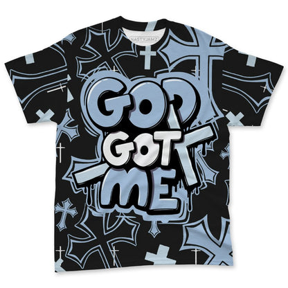 Air-Foamposite-Psychic-Blue-NastyJamz-T-Shirt-Match-God-Got-Me-All-Over-Print