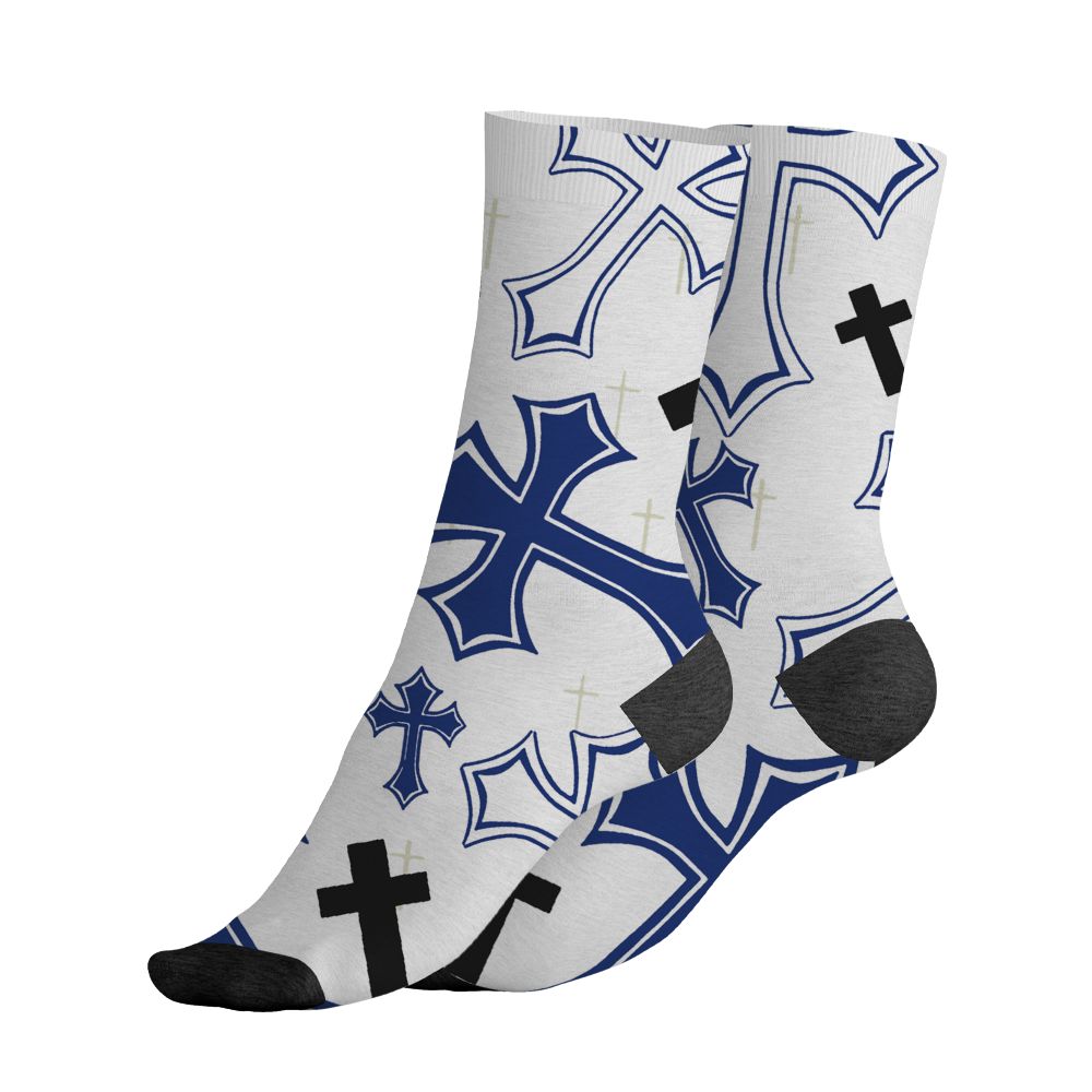 Rare-Air-Deep-Royal-Blue-1s-NastyJamz-Socks-Match-God-Got-Me-All-Over-Print