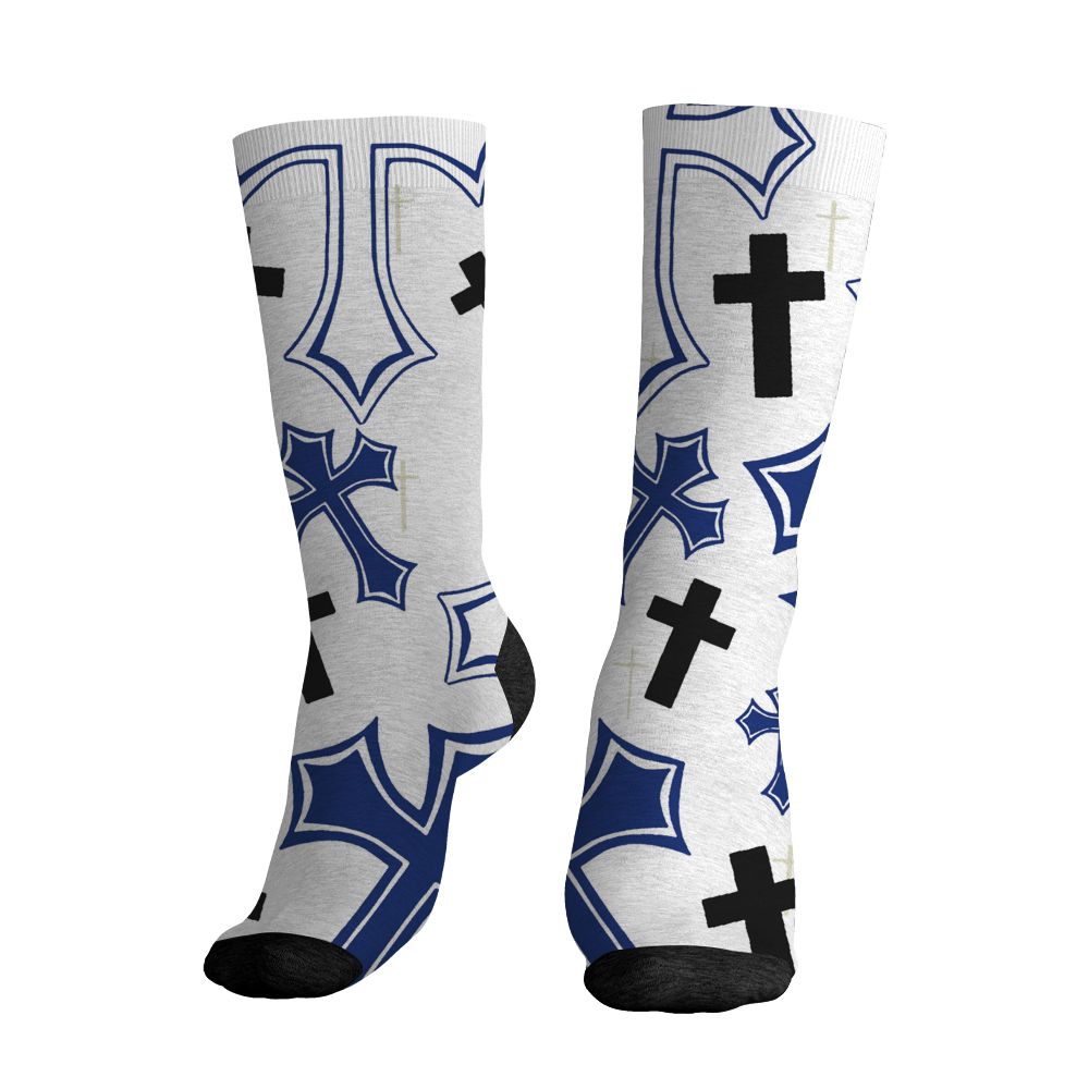 Rare-Air-Deep-Royal-Blue-1s-NastyJamz-Socks-Match-God-Got-Me-All-Over-Print