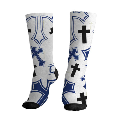 Rare-Air-Deep-Royal-Blue-1s-NastyJamz-Socks-Match-God-Got-Me-All-Over-Print