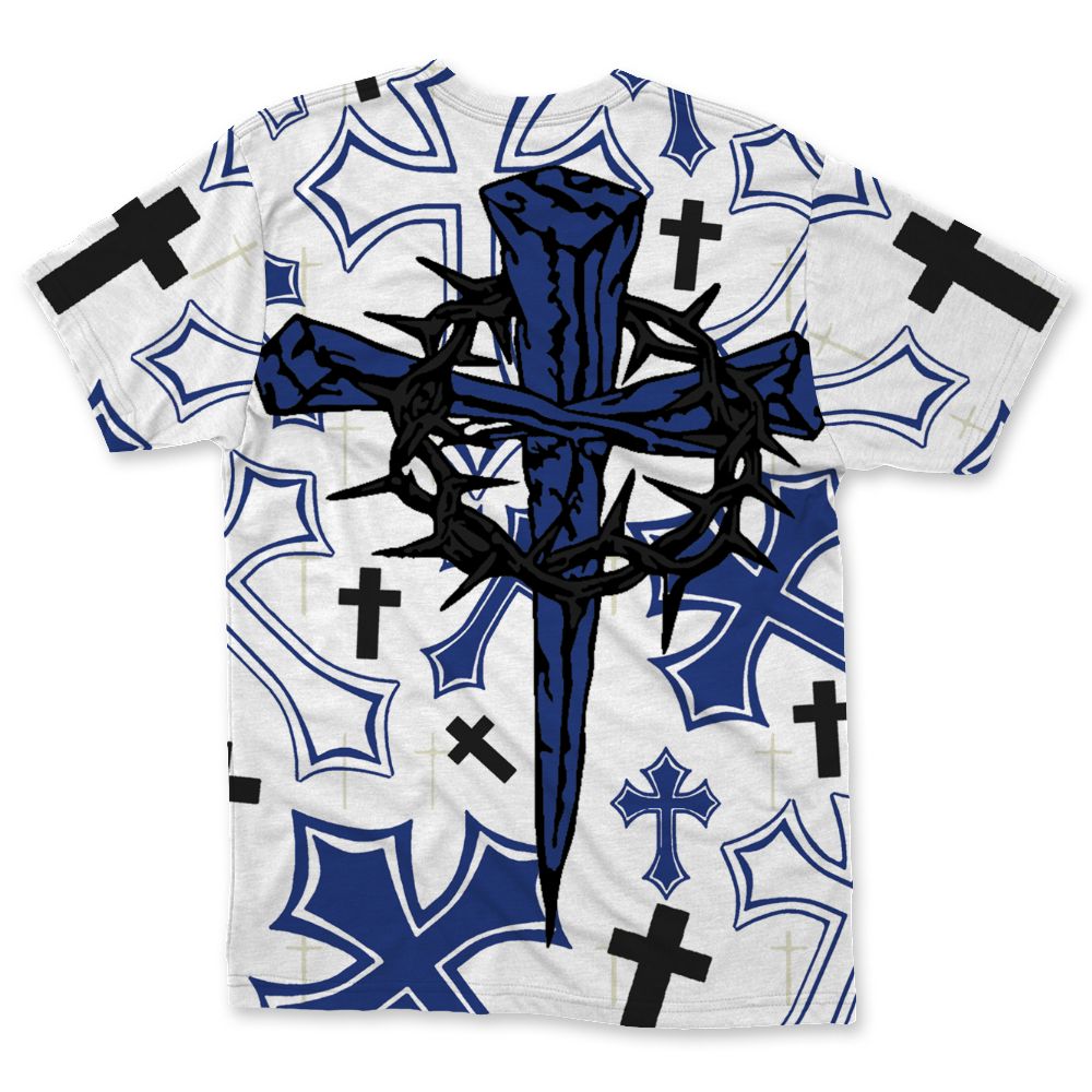 Rare-Air-Deep-Royal-Blue-1s-NastyJamz-T-Shirt-Match-God-Got-Me-All-Over-Print