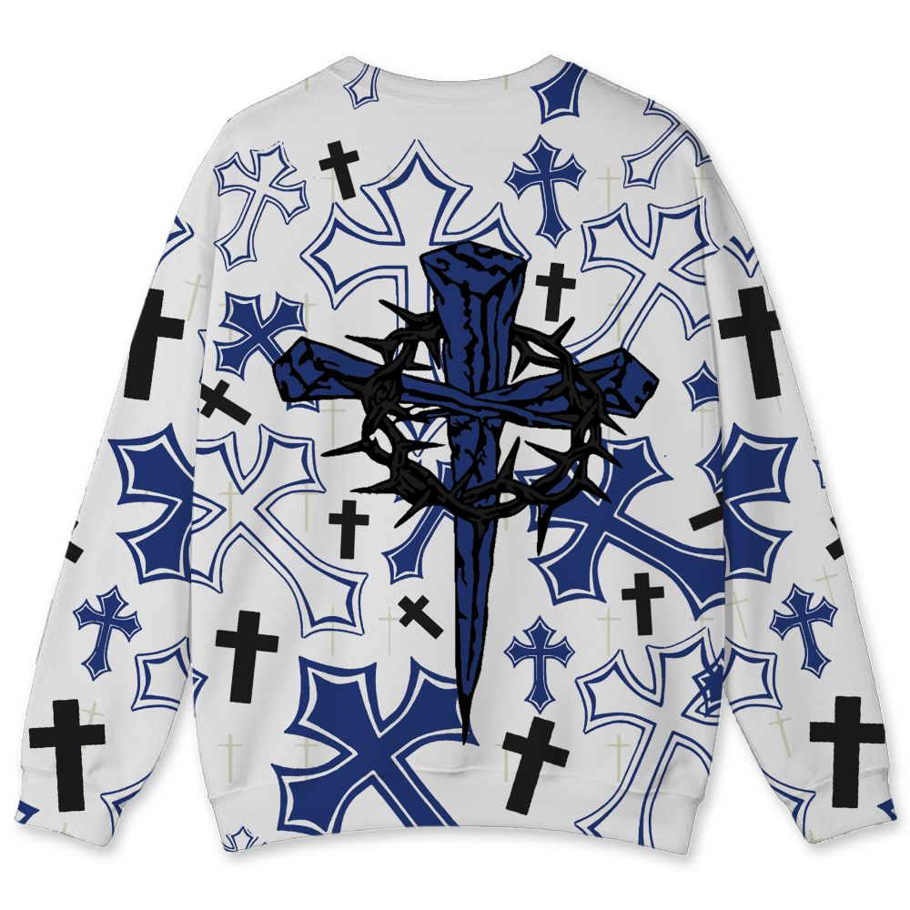 Rare-Air-Deep-Royal-Blue-1s-NastyJamz-Sweatshirt-Match-God-Got-Me-All-Over-Print