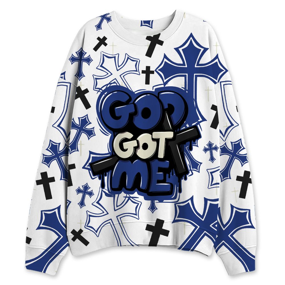 Rare-Air-Deep-Royal-Blue-1s-NastyJamz-Sweatshirt-Match-God-Got-Me-All-Over-Print