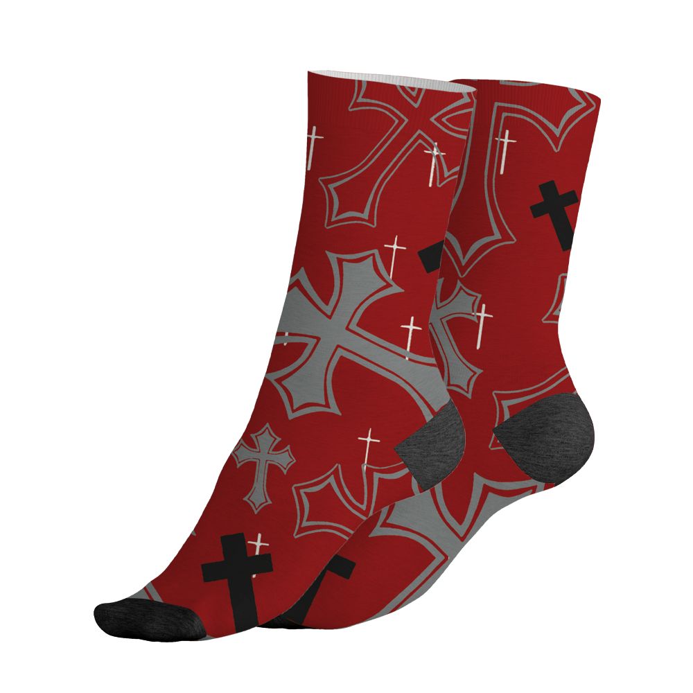 U.nion-Varsity-Red-Shadow-Grey-1s-NastyJamz-Socks-Match-God-Got-Me-All-Over-Print