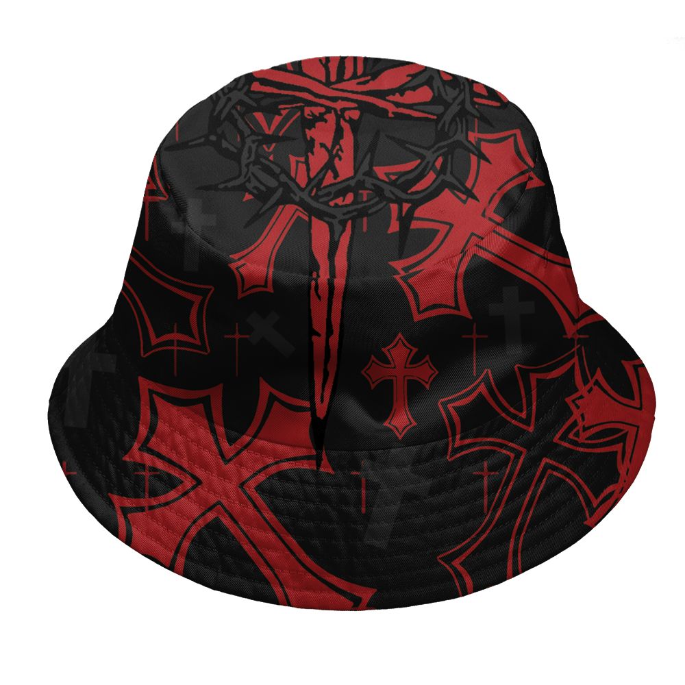 Flu-Game-12s-NastyJamz-Bucket-Hat-Match-God-Got-Me-3D-All-Over-Print