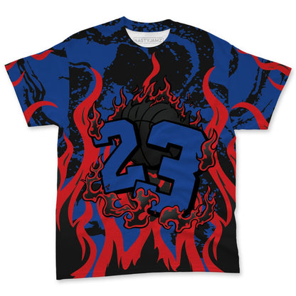 Rare-Air-4s-NastyJamz-T-Shirt-Match-23-Burning-Fire-All-Over-Print