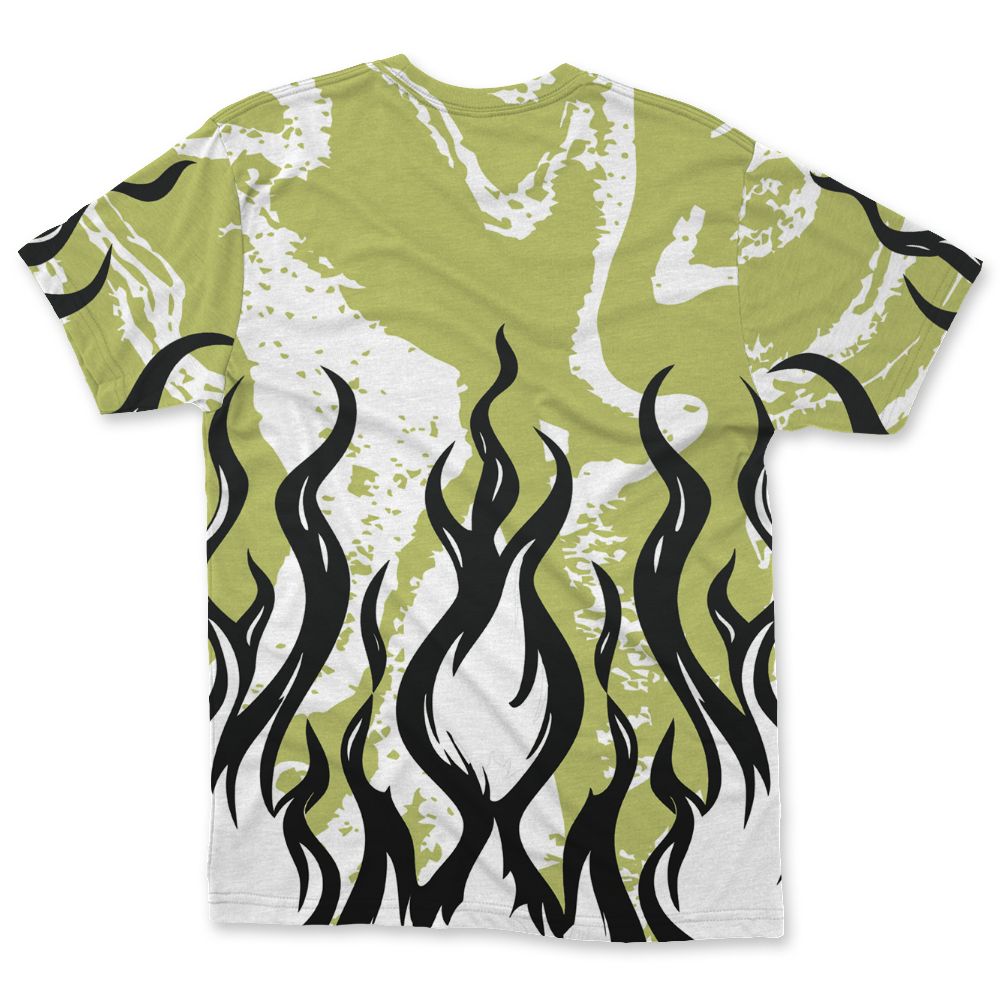 Luminous-Green-5s-NastyJamz-T-Shirt-Match-23-Burning-Fire-All-Over-Print