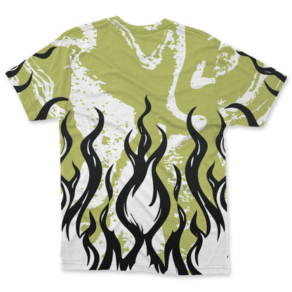 Luminous-Green-5s-NastyJamz-T-Shirt-Match-23-Burning-Fire-All-Over-Print