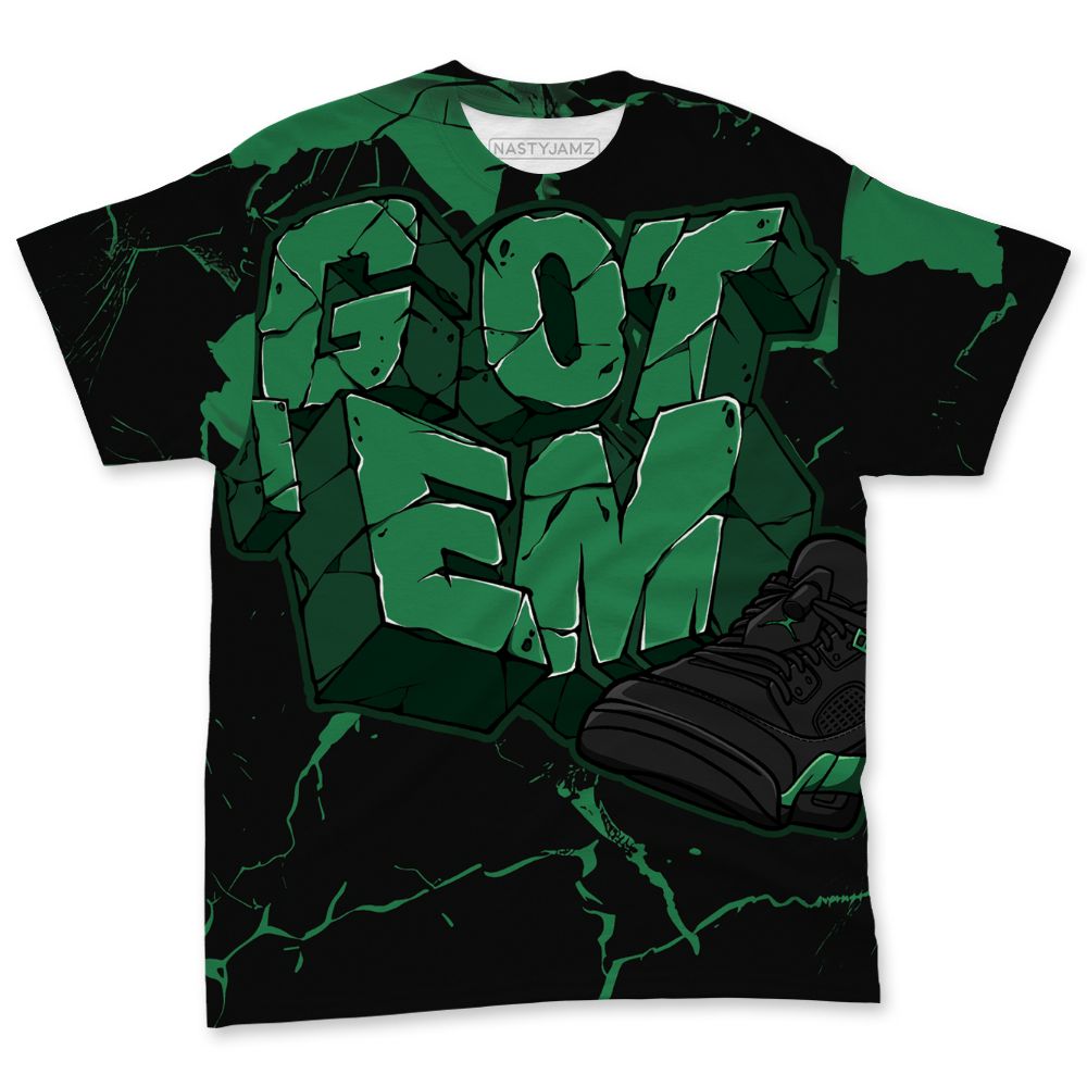 Spizike-Pine-Green-Black-Anthracite-NastyJamz-T-Shirt-Match-Got-Em-All-Over-Print