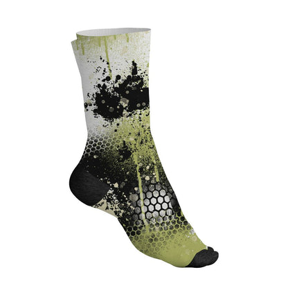 Luminous-Green-5s-NastyJamz-Socks-Match-23-Painted-Graffiti