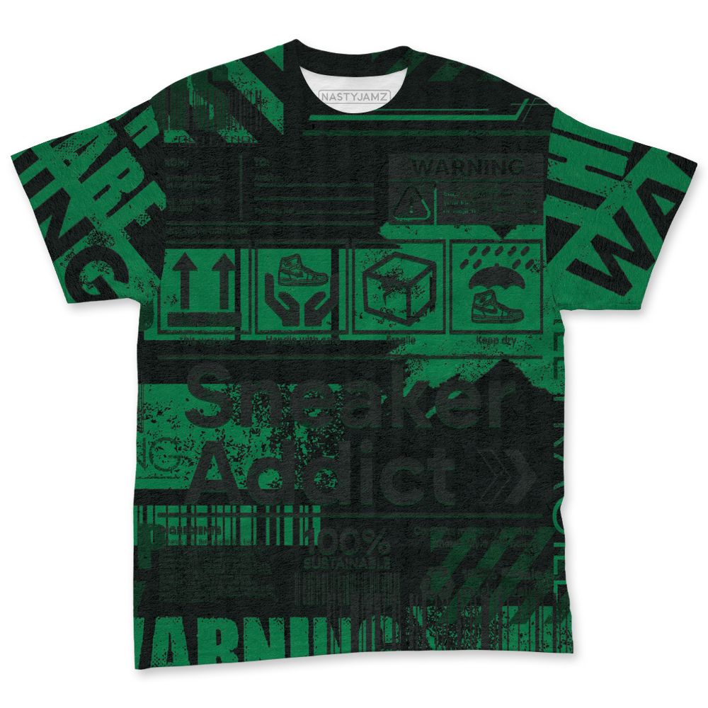Spizike-Pine-Green-Black-Anthracite-NastyJamz-T-Shirt-Match-Sneaker-Addict-All-Over-Print-Warning