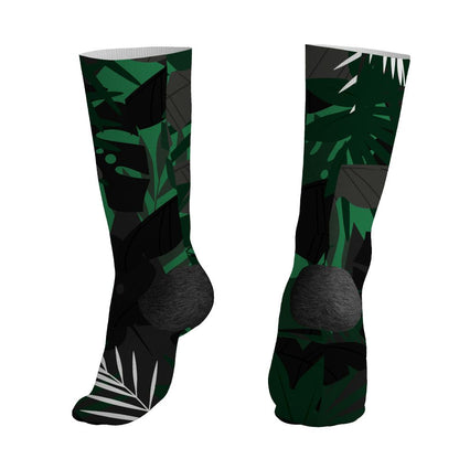 Spizike-Pine-Green-Black-Anthracite-NastyJamz-Socks-Match-Custom-23-Leopard-All-Over-Print