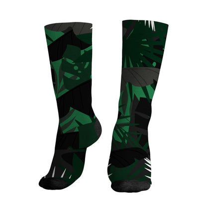 Spizike-Pine-Green-Black-Anthracite-NastyJamz-Socks-Match-Custom-23-Leopard-All-Over-Print