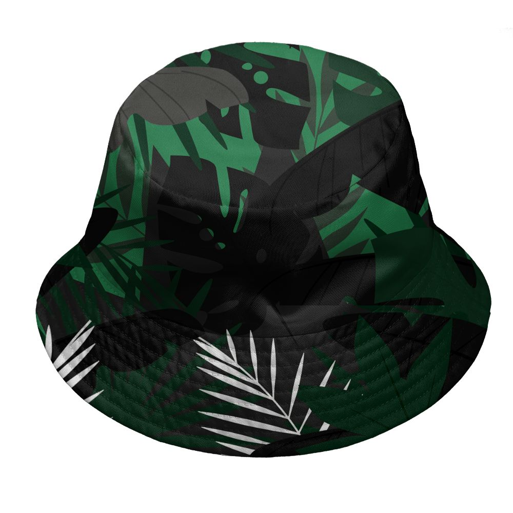 Spizike-Pine-Green-Black-Anthracite--NastyJamz-Bucket-Hat-Match-23-Leopard-3D-All-Over-Print