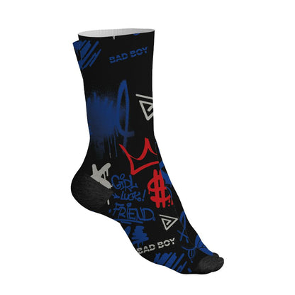 Rare-Air-4s-NastyJamz-Socks-Match-Graffiti-King-All-Over-Print-Doodle-Style