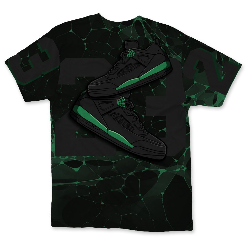 Spizike-Pine-Green-Black-Anthracite-NastyJamz-T-Shirt-Match-23-Sneaker-All-Over-Print