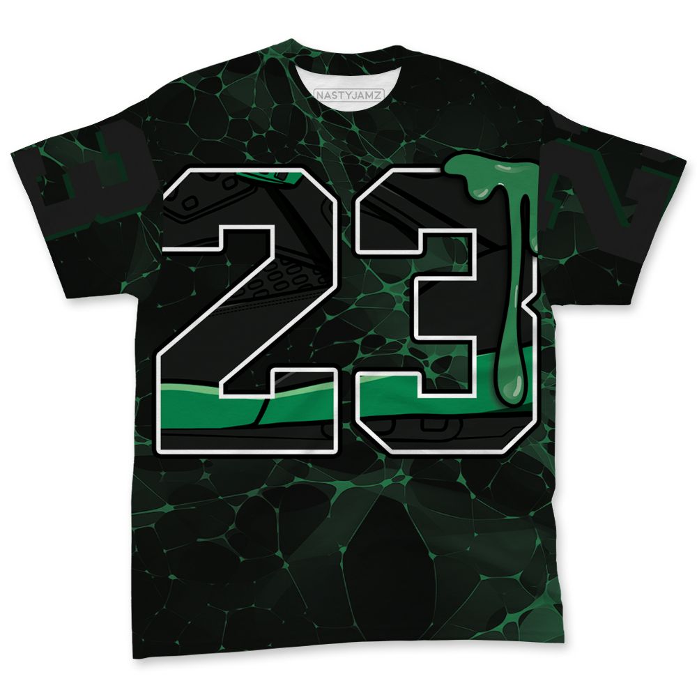 Spizike-Pine-Green-Black-Anthracite-NastyJamz-T-Shirt-Match-23-Sneaker-All-Over-Print
