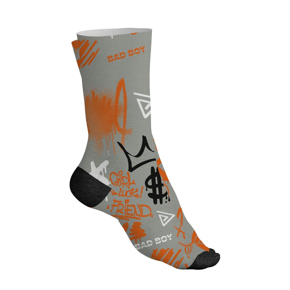 AM-95-OG-Bright-Mandarin-NastyJamz-Socks-Match-Graffiti-King-All-Over-Print-Doodle-Style
