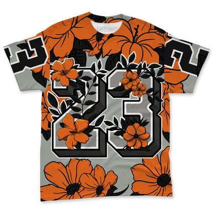 AM-95-OG-Bright-Mandarin-NastyJamz-T-Shirt-Match-23-Floral-All-Over-Print-Flower