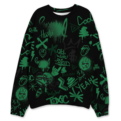 Spizike-Pine-Green-Black-Anthracite-NastyJamz-Sweatshirt-Match-Graffiti-King-All-Over-Print-Doodle-Style