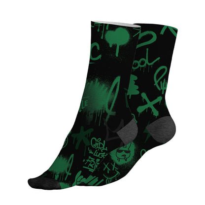 Spizike-Pine-Green-Black-Anthracite-NastyJamz-Socks-Match-Graffiti-King-All-Over-Print-Doodle-Style
