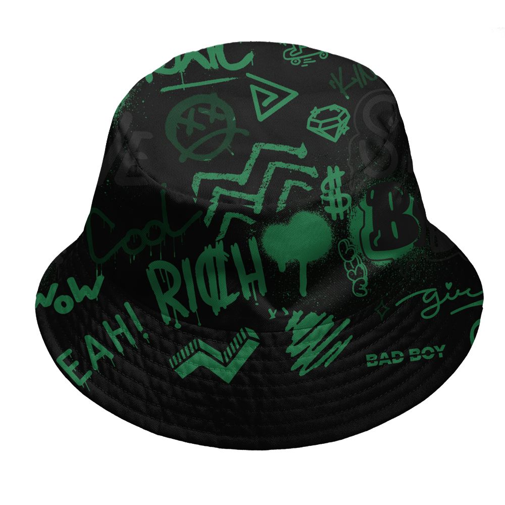 Spizike-Pine-Green-Black-Anthracite-NastyJamz-Bucket-Hat-Match-Graffiti-King-3D-All-Over-Print-Doodle-Style
