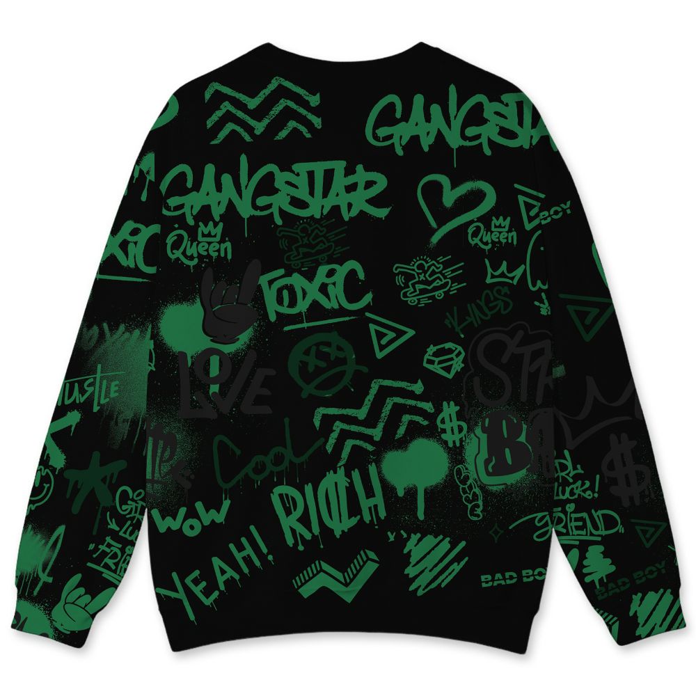 Spizike-Pine-Green-Black-Anthracite-NastyJamz-Sweatshirt-Match-Graffiti-King-All-Over-Print-Doodle-Style