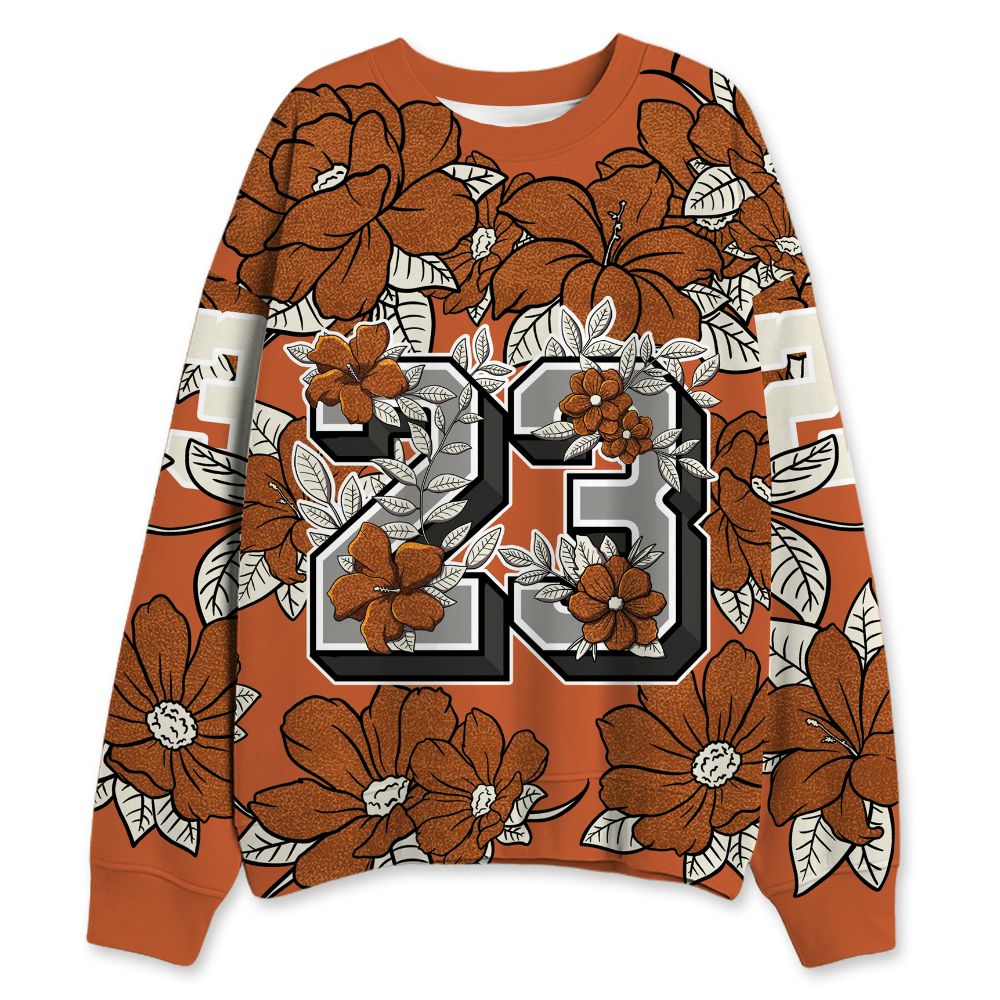 AM-Waffle-Racer-Orange-NastyJamz-Sweatshirt-Match-23-Floral-All-Over-Print-Flower