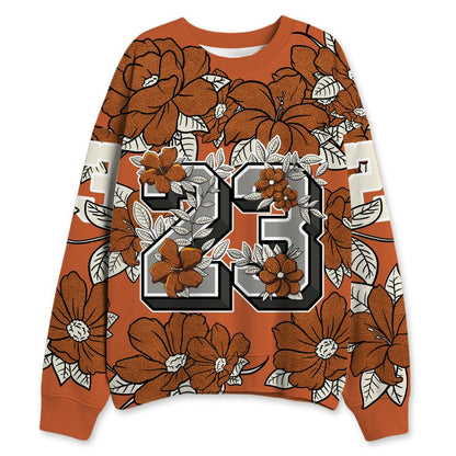 AM-Waffle-Racer-Orange-NastyJamz-Sweatshirt-Match-23-Floral-All-Over-Print-Flower