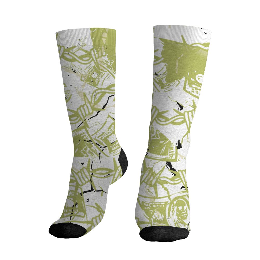 Luminous-Green-5s-NastyJamz-Socks-Match-Tough-People-Never-Fall-All-Over-Print