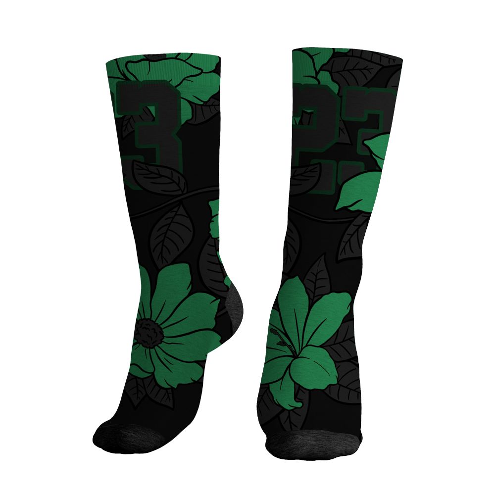 Spizike-Pine-Green-Black-Anthracite-NastyJamz-Socks-Match-23-Floral-All-Over-Print-Flower