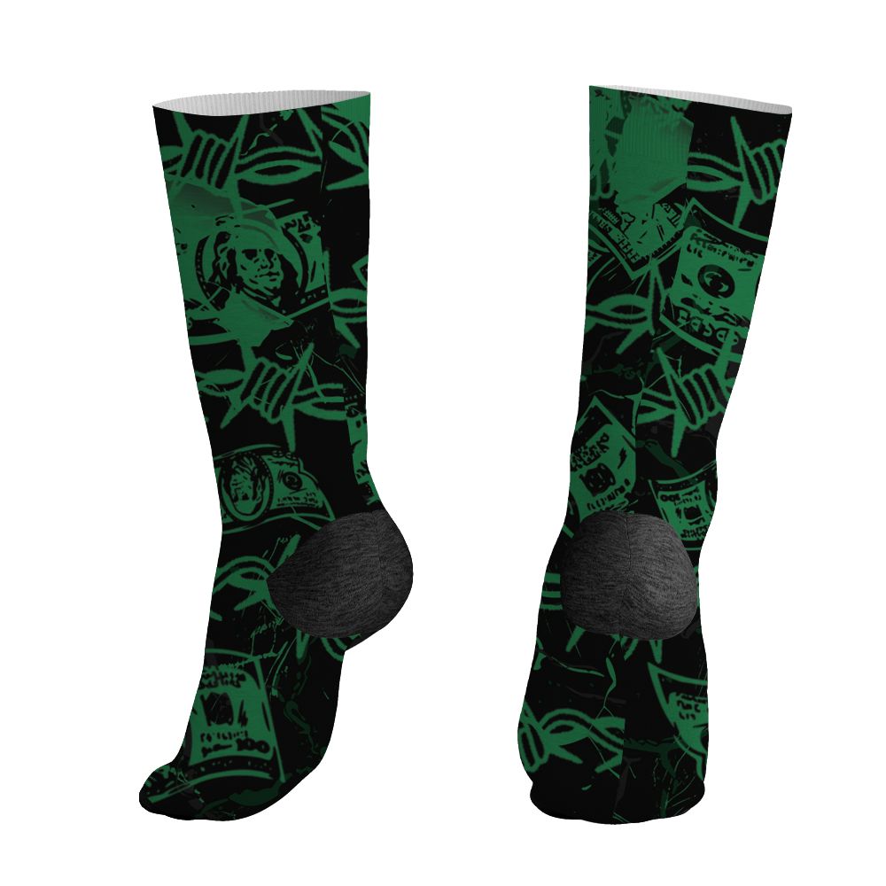 Spizike-Pine-Green-Black-Anthracite-NastyJamz-Socks-Match-Tough-People-Never-Fall-All-Over-Print