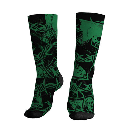 Spizike-Pine-Green-Black-Anthracite-NastyJamz-Socks-Match-Tough-People-Never-Fall-All-Over-Print