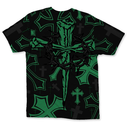 Spizike-Pine-Green-Black-Anthracite-NastyJamz-T-Shirt-Match-God-Got-Me-All-Over-Print