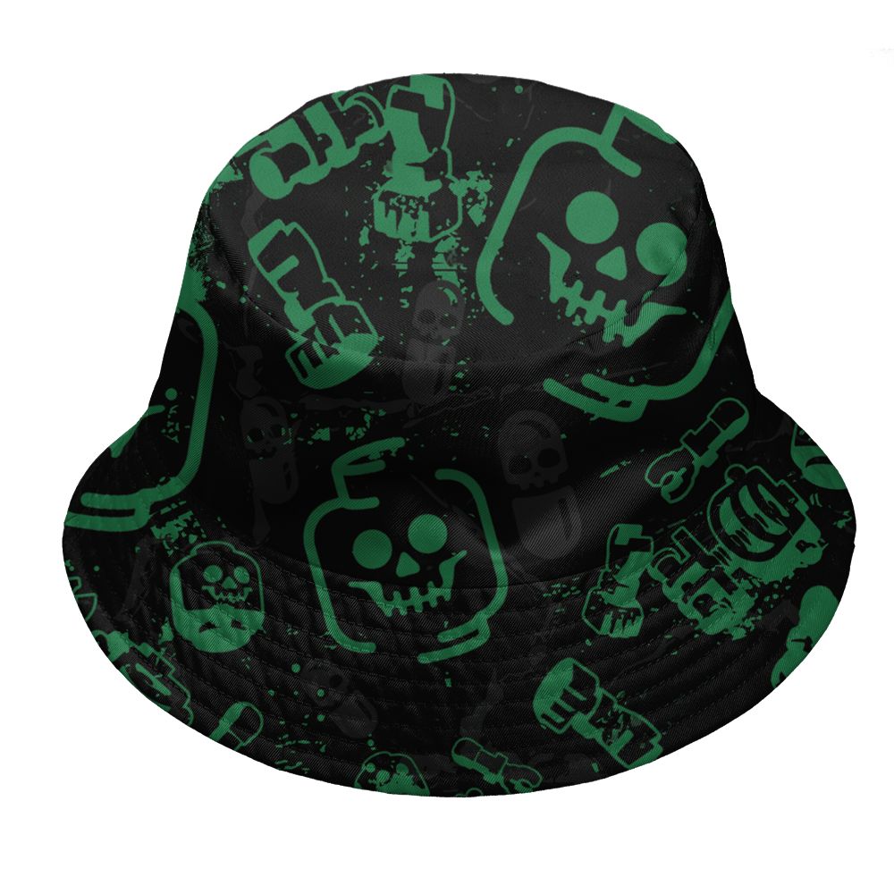 Spizike-Pine-Green-Black-Anthracite-NastyJamz-Bucket-Hat-Match-Glowing-Heart-Inside-3D-All-Over-Print
