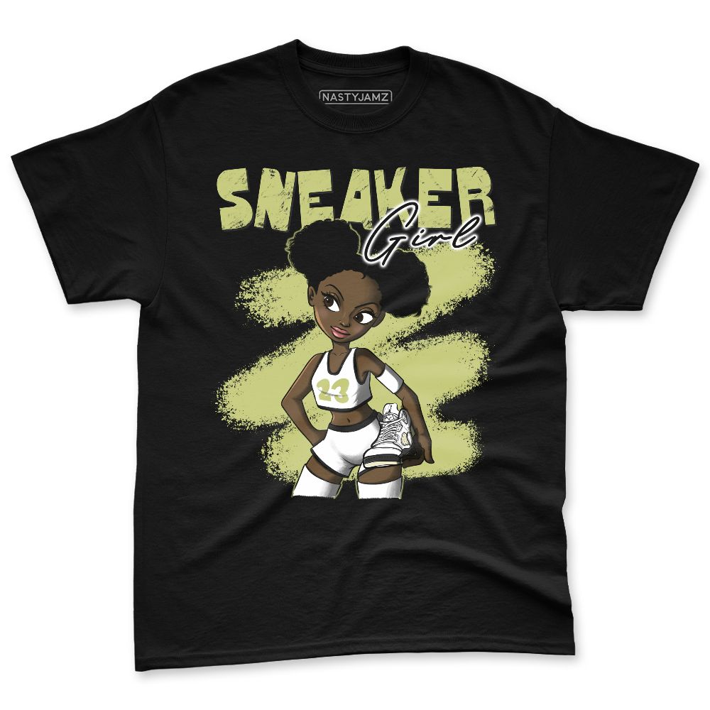 Luminous-Green-5s-NastyJamz-Premium-T-Shirt-Match-Black-Sneaker-Girl