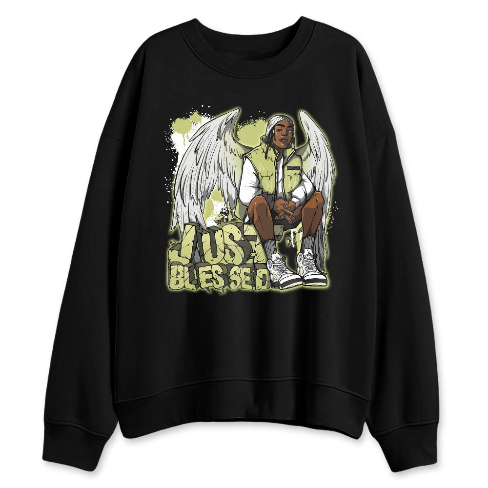 Luminous-Green-5s-NastyJamz-Sweatshirt-Match-Just-Blessed