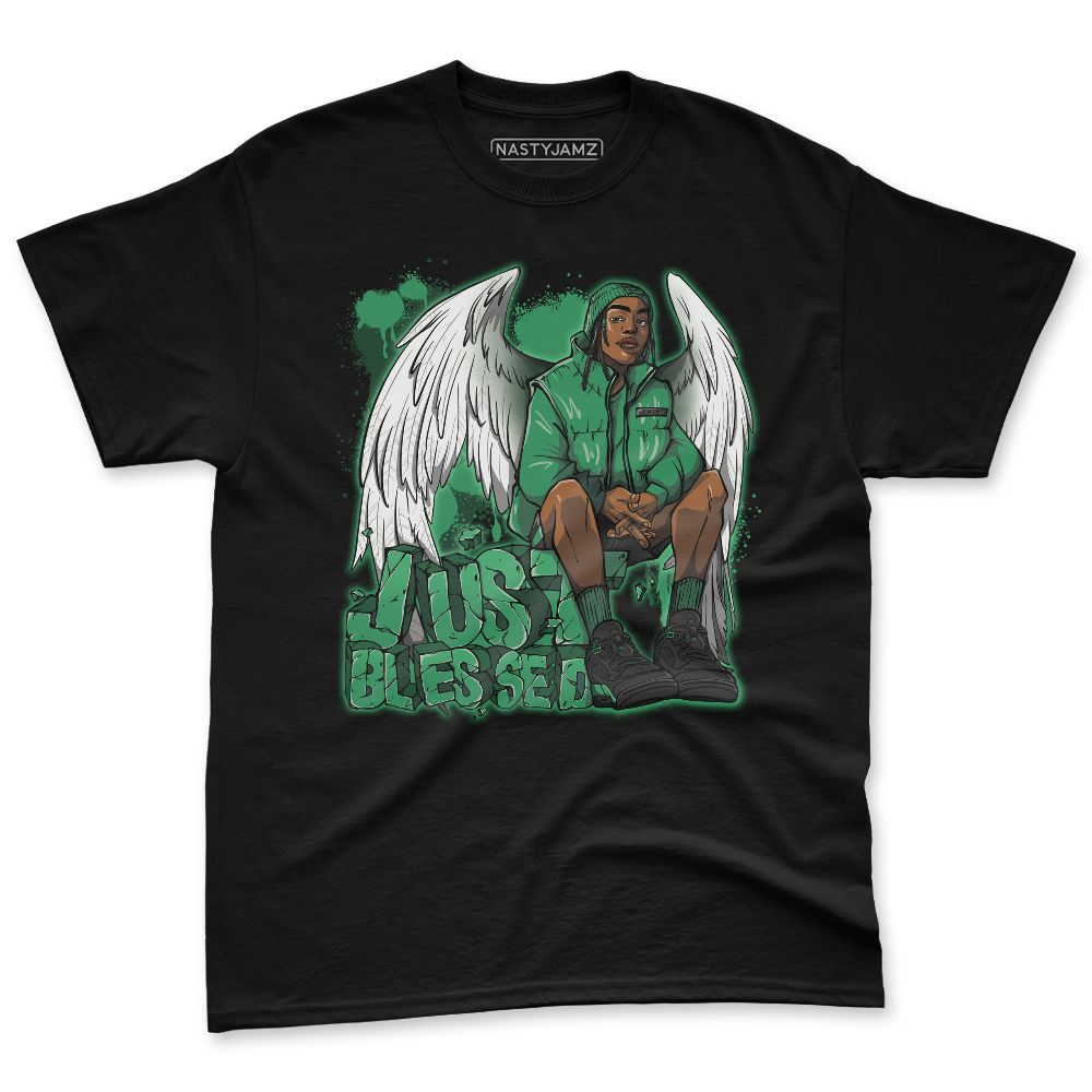 Spizike-Pine-Green-Black-Anthracite-NastyJamz-Premium-T-Shirt-Match-Just-Blessed
