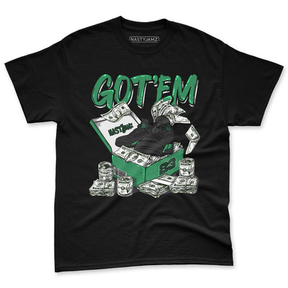 Spizike-Pine-Green-Black-Anthracite-NastyJamz-Premium-T-Shirt-Match-Dollar-Sneaker-Box