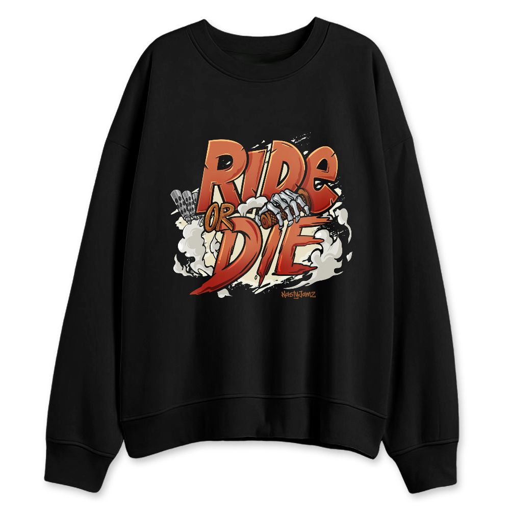 AM-Waffle-Racer-Orange-NastyJamz-Sweatshirt-Match-Ride-Or-Die