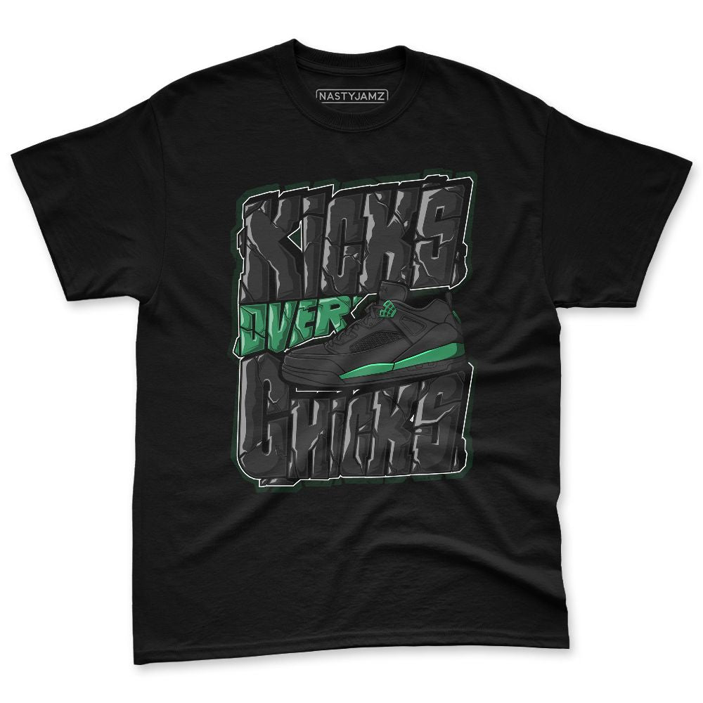 Spizike-Pine-Green-Black-Anthracite-NastyJamz-Premium-T-Shirt-Match-Kicks-Over-Chicks