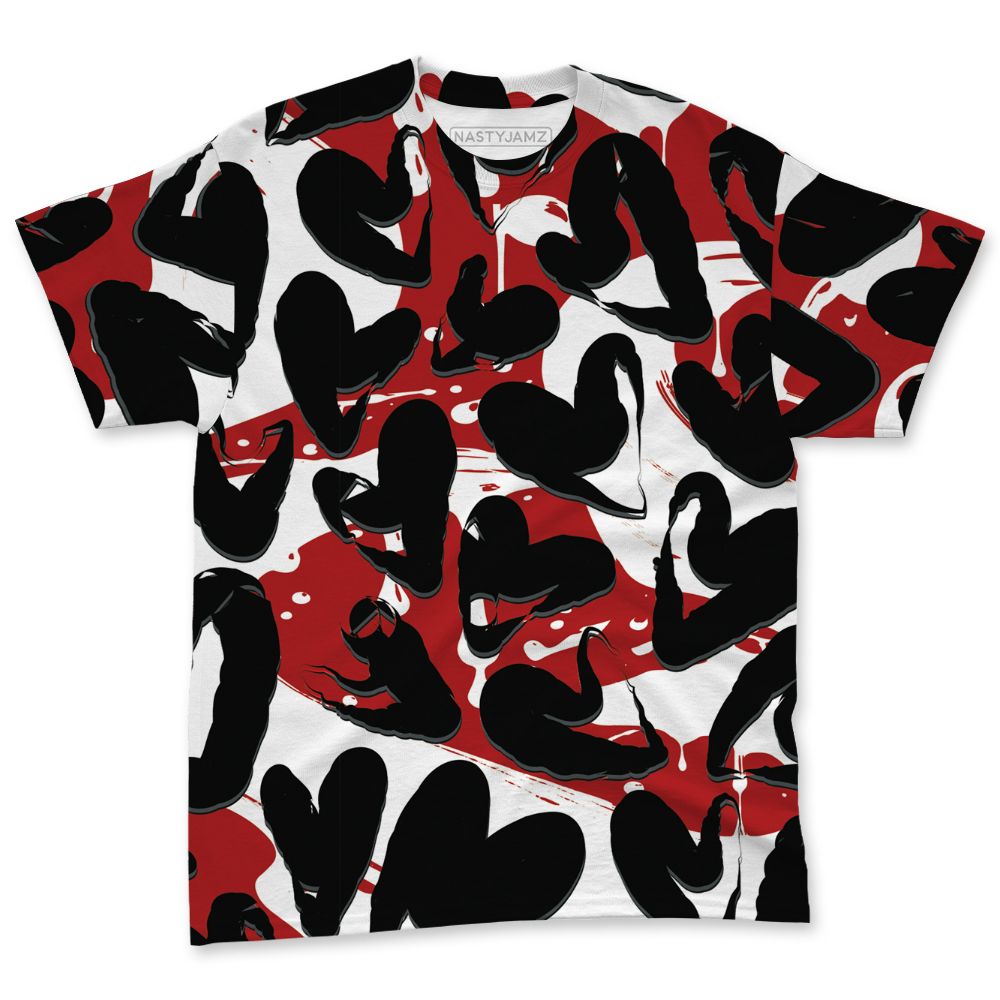 Low-Bred-11s-NastyJamz-T-Shirt-Match-Heart-Flow-3D-All-Over-Print