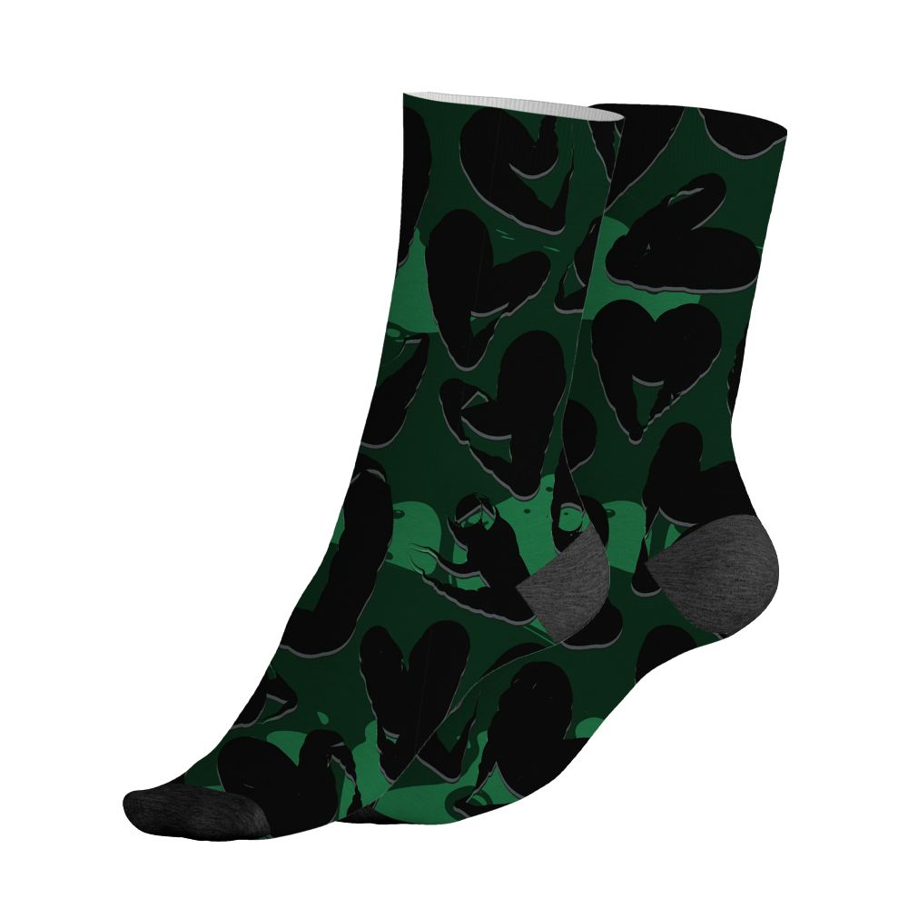Spizike-Pine-Green-Black-Anthracite-NastyJamz-Socks-Match-Heart-Flow-3D-All-Over-Print