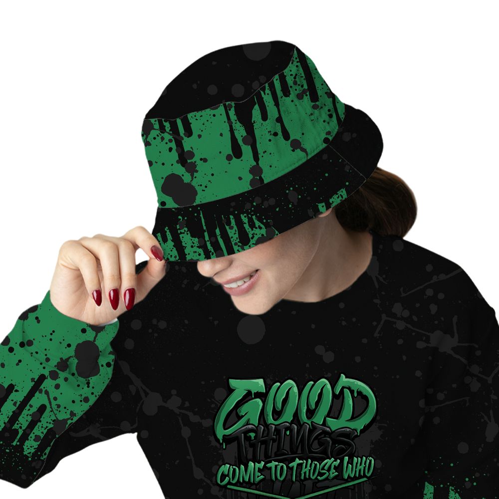 Spizike-Pine-Green-Black-Anthracite-NastyJamz-Bucket-Hat-Match-Good-Things-3D-All-Over-Print