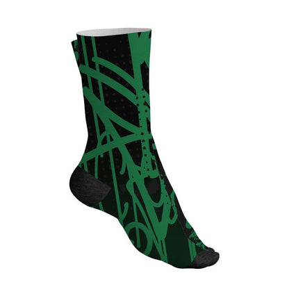 Spizike-Pine-Green-Black-Anthracite-NastyJamz-Socks-Match-Its-The-Kicks-3D-All-Over-Print