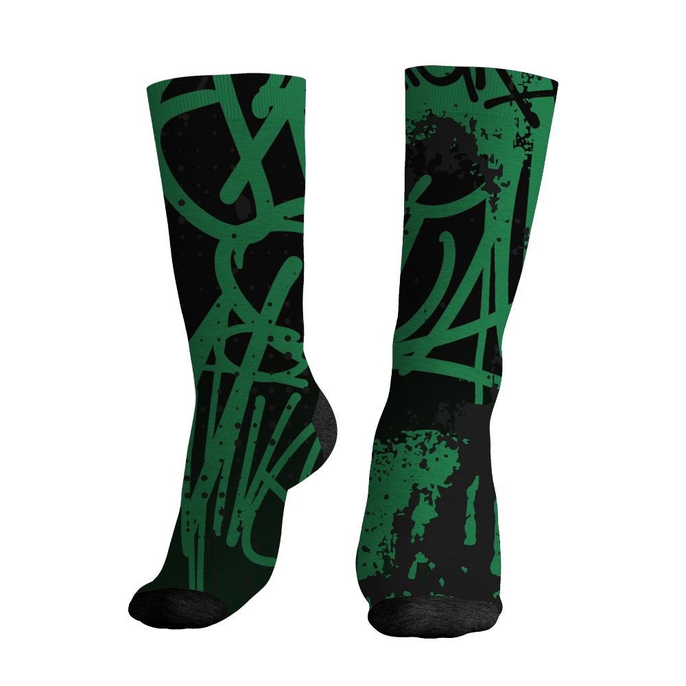 Spizike-Pine-Green-Black-Anthracite-NastyJamz-Socks-Match-Its-The-Kicks-3D-All-Over-Print