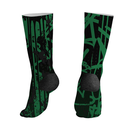 Spizike-Pine-Green-Black-Anthracite-NastyJamz-Socks-Match-Its-The-Kicks-3D-All-Over-Print