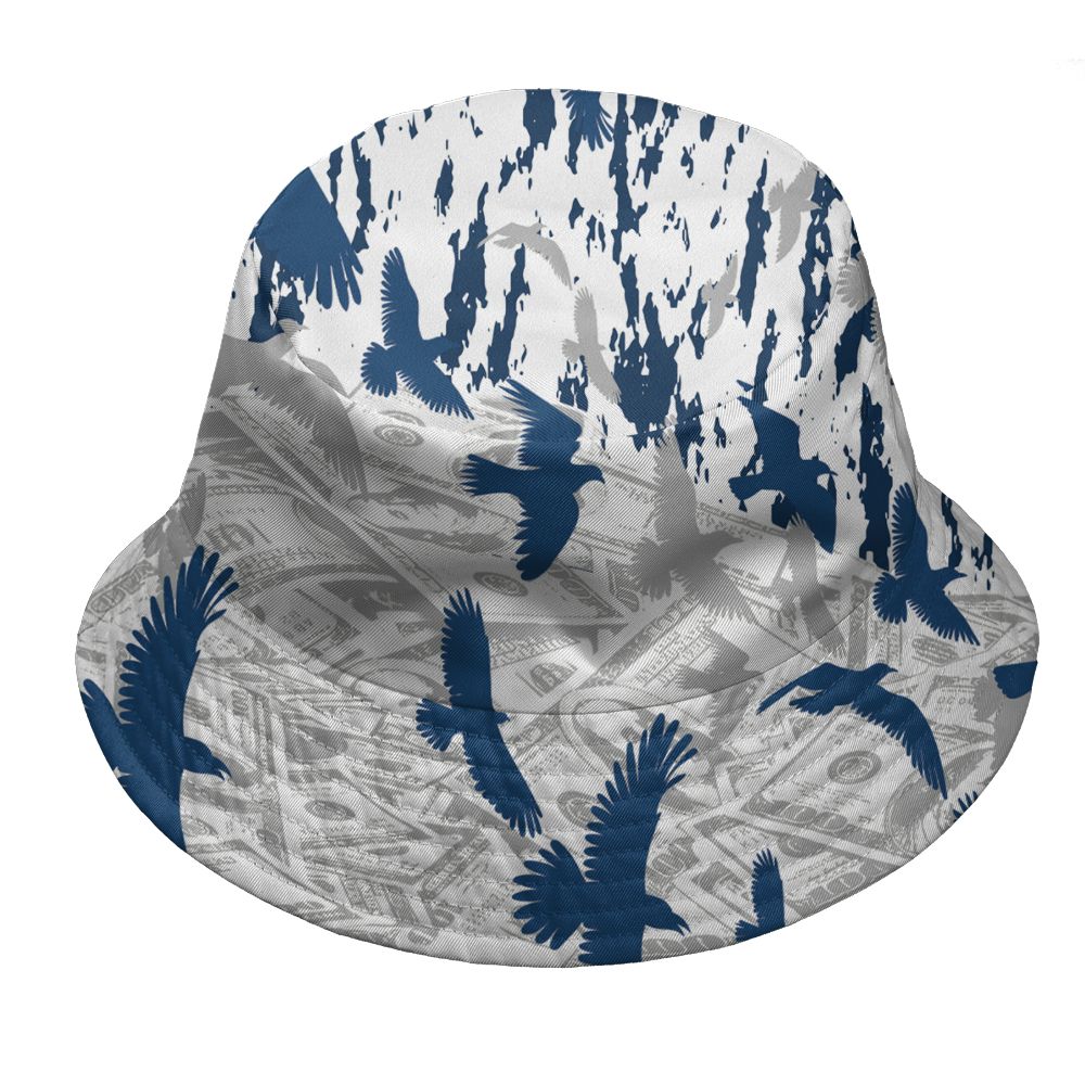 French-Blue-12s-NastyJamz-Bucket-Hat-Match-Move-In-Silence-Money-All-Over-Print