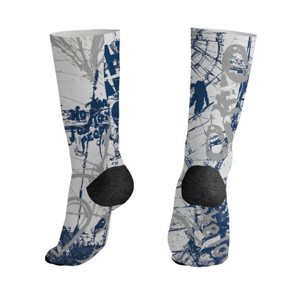 AJ 12 French Blue.NastyJamz Socks Match.BER Broken Beats 3D